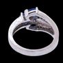 Stunning Tanzanite and Diameter crossover ring 14k Image 6