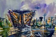 titanic museum watercolour