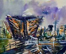 titanic museum watercolour