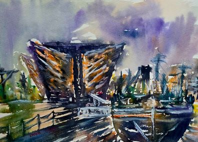 titanic museum watercolour