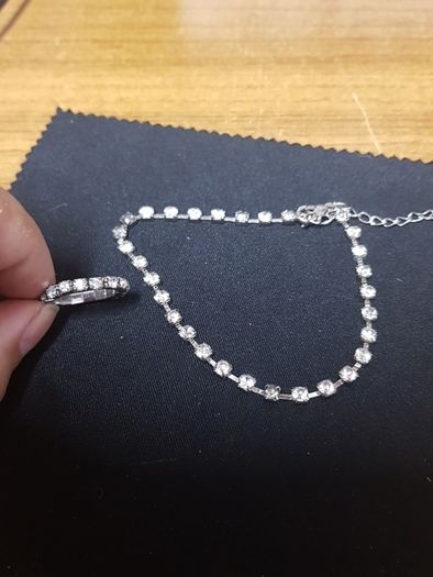 Bracelet and streachable ring set