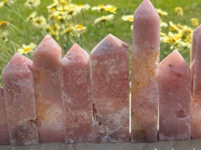 Variety of Crystal/Gemstone Towers, Rose Quartz, Clear Quartz, Howlite, Tigers Eye and more