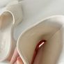 Rubber Block Heel Slides in Mystic White Image 10