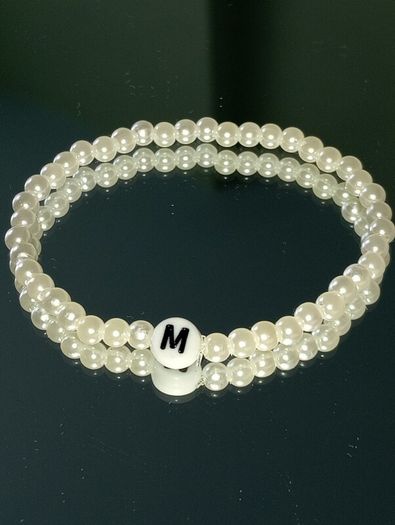 Handmade bracelet crystal pearl gold