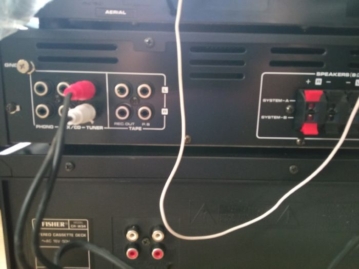 sanyo fisher amp , tape and fm
