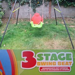 Single seat metal swing set and Baby seat attachment