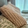 Wedge cushion (pale pink faux fur) Image 4