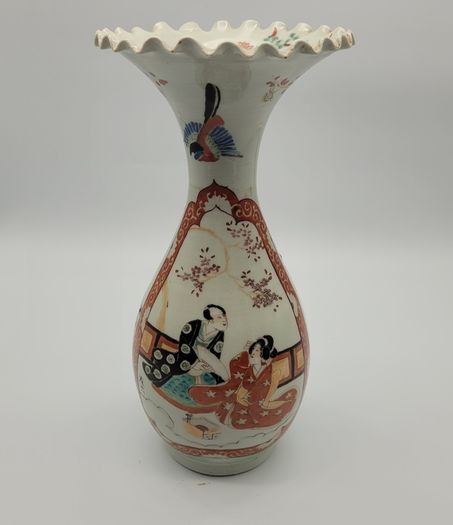 Antique 19th Century Vase Hand Painted Porcelain