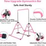 Gymnastics Bar for Kids, Junior Training Kip Horizontal Bar Gymnastics Equipment for Home, Adjustable Telescopic Height Folding Horizontal Bar with Gymnastic Rings for 3-12 Years Old Kids Image 4