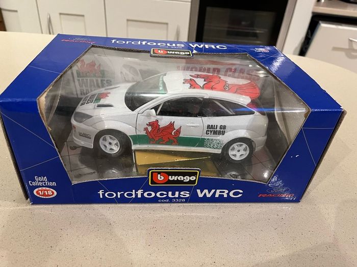 Ford Focus RS WRC 02 Wales 1/18 Burago extremely rare
