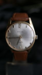 Vintage Swiss  Made Avalon Super Flat Watch Working Well 12ct Rolled Gold Excalibur Watch