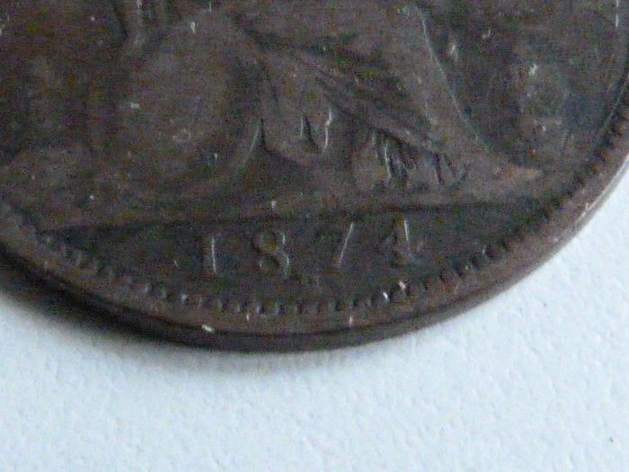 English penny 1874H