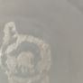 Vintage from the 1980s blue Frosted Art Glass Carafe / vase Image 8