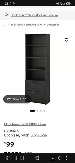 Ikea Brimnes Bookcase Black