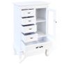 Cabinet with 5 Drawers 2 Shelves White Image 3