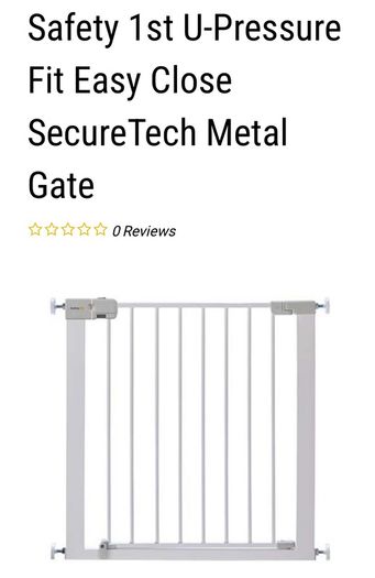 Safety 1st U-Pressure Fit Easy Close SecureTech Metal Gate