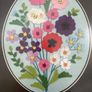 Vintage Felt Flowers Picture in frame Image 3