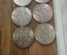 1970's Silver played Celtic design place mats set 6