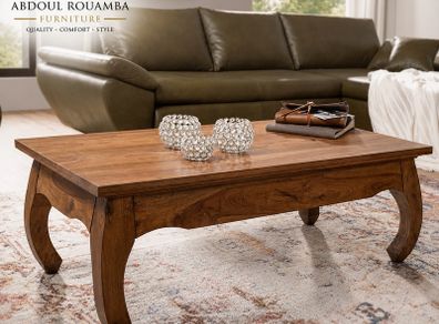 Large Solid Sheesham Coffee Table 110 x 60cm Handmade Wooden Table