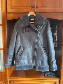 Warehouse Suede-look biker jacket