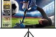 Projector Screen with Stand,Lejiada100 inch Indoor Outdoor Projection Screen, Portable 16:9 4K HD Movie Screen with Carry Bag Wrinkle-Free Design