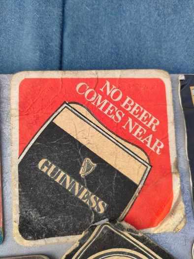 Vintage beer mat collage