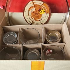 Tray & Set of 6 Glass Cups