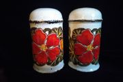 Midwinter , salt &amp; pepper shakers, Stonehenge, Nasturtium, 1970s pottery, 1970s tablewear