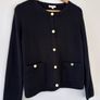 Hobbs Black Simona Wool Blend Knitted Jacket Image 3