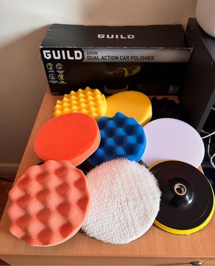 Guild Dual Action Car Polisher+polishing pads set
