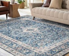 Large Rugs for Living Room, 200x300cm Vintage Washable Area Rugs for Bedroom, Boho Vintage Non Slip Carpet Soft Short Pile kitchen Rug for Dining Room Office Decor