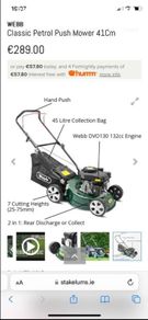 lawnmower WEBB Classic Petrol Push Mower 41Cm