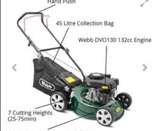 lawnmower WEBB Classic Petrol Push Mower 41Cm