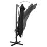Cantilever Umbrella with Pole and LED Lights Black 300 cm Image 4