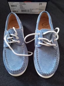 Gallucci blue suede deck shoe, size 31
