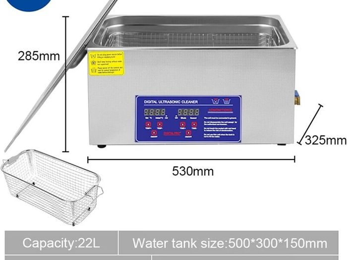 22L Professional Washing Machine Ultrasonic Cleaner - Stainless Steel