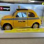 Fiat 500 Scale 1/16 lot of four Burago Rare Green and Taxi Image 2
