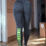 Grey Ruched Bum Leggings with NO DAYS OFF details, size S Image 2
