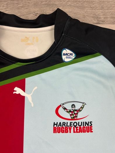 Vintage Puma Harlequins Rugby League Jersey Shirt Mens XXL