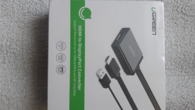 Ugreen 40238 HDMI to DP DisplayPort Display Converter 4Kx2K + USB Power for HDTV LCD