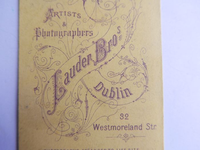 CDV Circa 1880s Lauder Bros Bearded Man Dublin Ireland