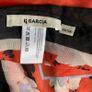 GARCIA Red Floral Lightweight Scarf | Vibrant Colorblock Trim Rectangle Shawl Image 5