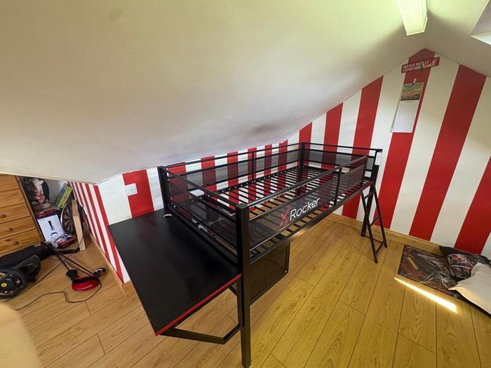 X Rocker gaming high sleeper bed