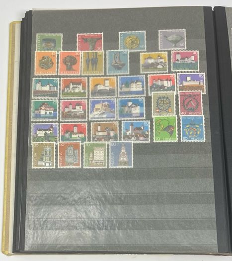 Collection: Switzerland (Helvetia) mainly, Malta, Gibraltar & Andorra Stamps mainy usd but a few mint on 38 pages