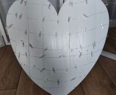handmade loveheart picture display