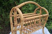 Vintage Bamboo and Rattan Magazine Rack