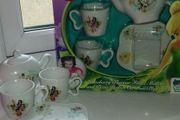 tea set and books