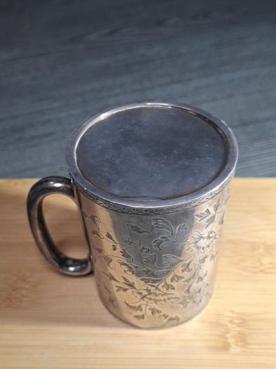 Solid Silver Victorian silver christening mug