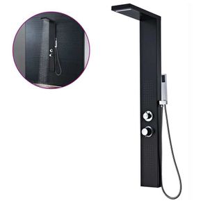 Shower Panel System Aluminium Matte Black