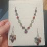 Beautiful 925 silver chain and earrings with multicolored Stones Image 6